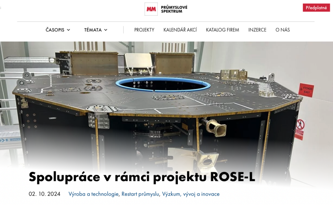 Article: cooperations within the ROSE-L project | MM Průmyslové spektrum